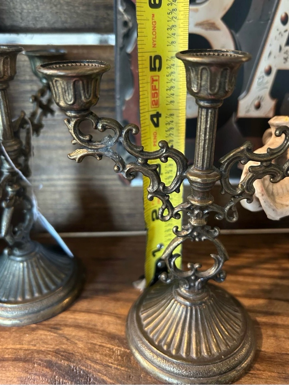 Set of 2 Vintage “Made in Italy” Brass Candelabra’s - Elegant Decor - Picture 6 of 6